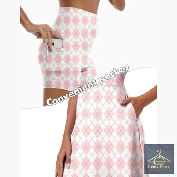 Active Dress with Built-In Shorts, Polyester Spandex Blend, V-Neck - Picture 5 of 7